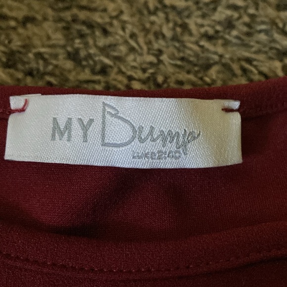 Maroon Maternity Dress - Picture 3 of 3